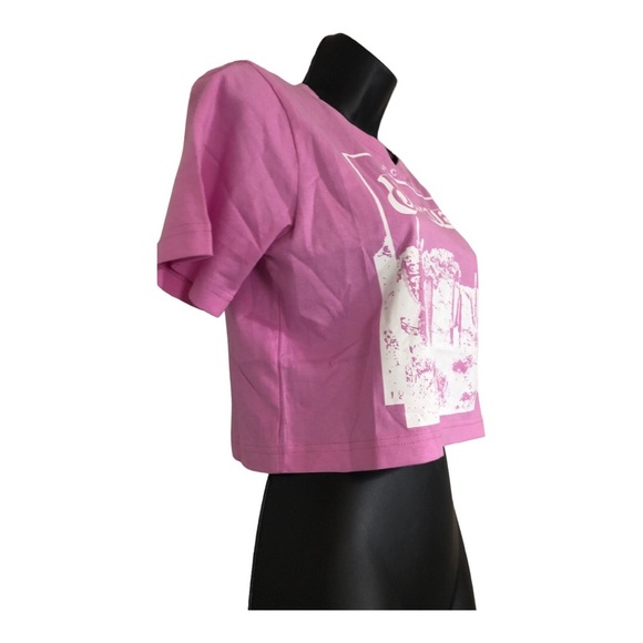Dickies pink cropped graphic print tshirt size XS new - Picture 4 of 13